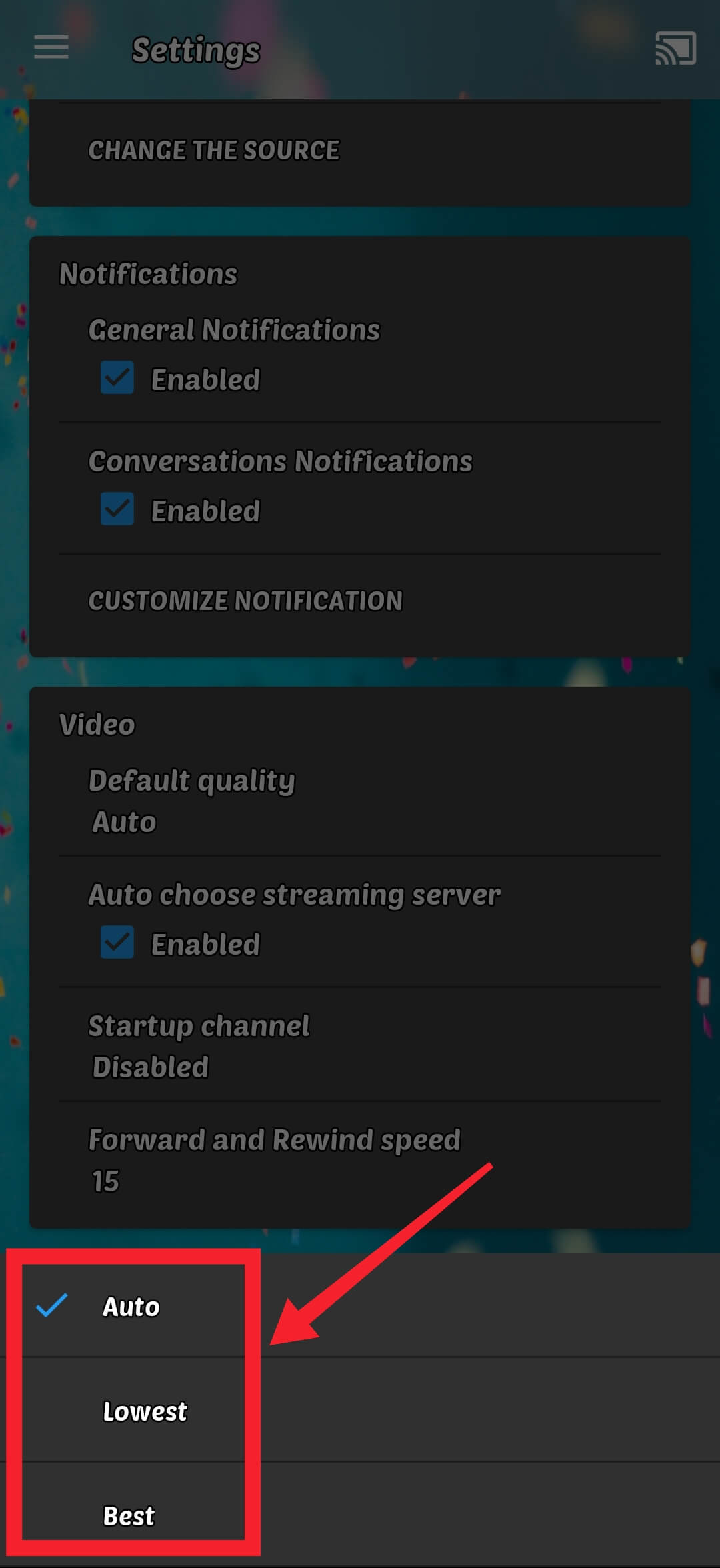 Multiple Quality Options