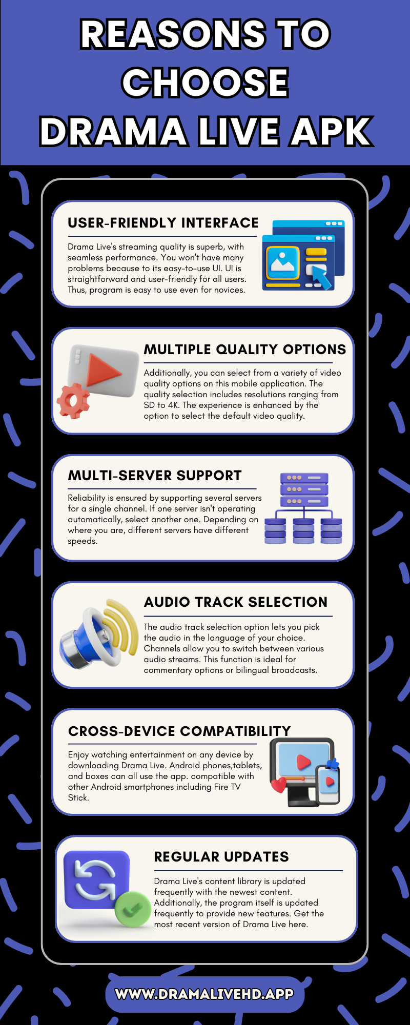Reasons to Choose Drama Live APK (Infographics)